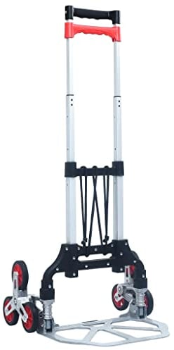 vidaXL Treppen-Transportwagen Klappbar 70 kg Aluminium Silbern