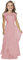 TYHTYM Robe de demoiselle d'honneur, robe de bal, robe en dentelle, manches flottantes, ivoire, taille, Rose, 12-13 ans