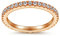 Musihy Verlobungsring Damen, 925 Silber Ringe Einfach Elegant Roségold Stil 2 Ringgröße 60 (19.1)