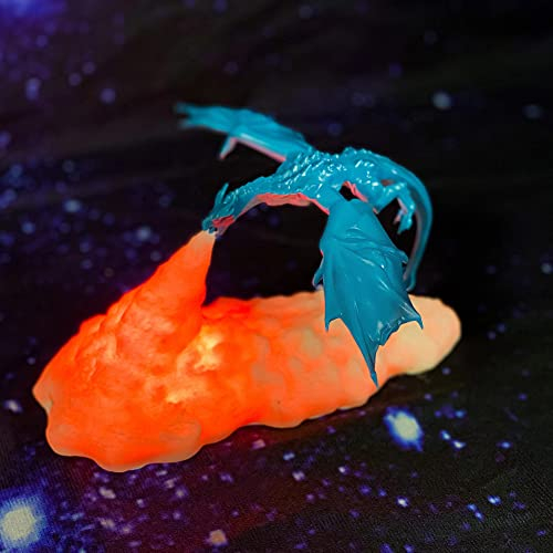 SPORTARC Fire Dragon Moon Lampe, 3D Gedrucktes Nachtlicht Lampen LED Mondlicht mit USB Wiederaufladbar, Feuerdrachen Lampen Weihnachten Drachen Geschenke