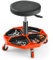 GOPLUS Werkstatthocker 41-56cm höhenverstellbar, Rollhocker mit Werkzeugablage & 4 Universalrädern, Funktioneller Arbeitshocker für Garage, Reparaturwerkstatt, 150 kg max. Belastung
