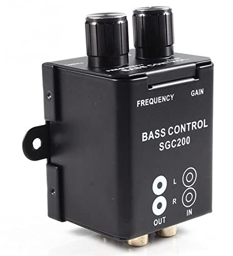 Srrrwunti Auto Car Remote Amplifier Subwoofer Car Audio Equalizer Crossover Bass Controller Bass Equalizer Controller 4 RCA