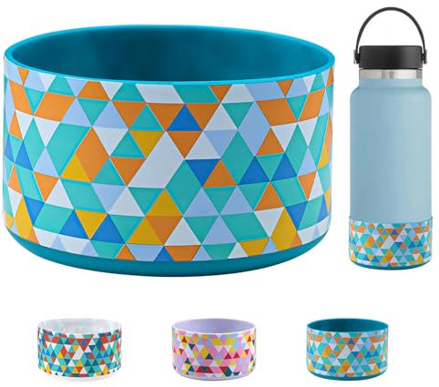 HEYSKAY Protective Silicone Boot for 32oz 40oz Hydro Flask Wide Mouth Water Bottle Bottom Protector Base and Other Brand Water Bottles with Bottom Diameter 3.56inch Water Bottle Accessories