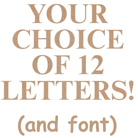 Galtopia Personalised Wooden MDF Letters - 2cm Tall - Choice of Font Wooden Letters Used for Name Sign - Nursery Wall Name Plaque - Door plaques - Crafting