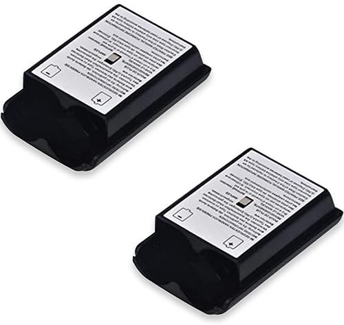 Confezione da 2 custodie per controller wireless per Xbox 360 batteria AA (nero)