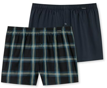 Schiesser Herren 2 Pack Boxershorts Baumwolle Web Multipack - Webboxer, Sortiert 16_180202, 9