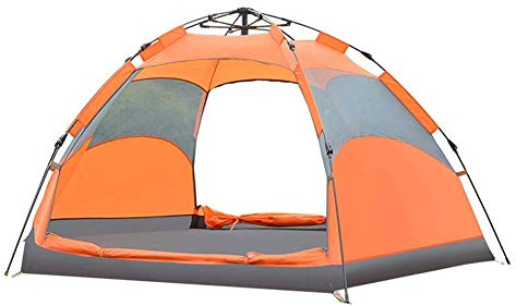 RajoNN Campingzelt Tipi-Zelt im Freien, großes vollautomatisches einlagiges Zelt, 2 Personen, Anti-Sturm-Regen-Doppel-Festival-EssentialDome-Zelt, 100% wasserdicht, mit eingenähter Bodenplane, 200 x