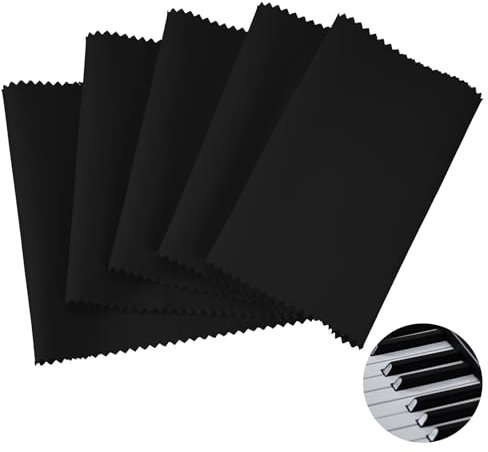 Linkidea Piano Keyboard Anti Dust Key Cover, Fabric Key Cover Cloth Soft Dustproof for 88 Keys Acoustic & Digital Piano and Electronic Keyboard (Classic Black)