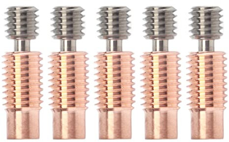 5 Pezzi di Ricambio Per Interruttore Termico Bimetallico in Lega Ti, Interruttore Termico in Rame Bimetallico, Sostituzione di Tutti I Metalli, in Rame Bimetallico, Per Stampante(Filettato)