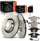Frankberg 2x Bremsscheiben 4x Bremsbeläge mit Bremsenschmiermittel Vorne Kompatibel mit A6 4F2 C6 2.0L-4.2L 2004-2011 A6 Allroad 4FH C6 2.7L-4.2L 2006-2011 Replace# 4F0615301G