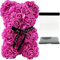 SECALIFE Orso di rose orsacchiotto di rose orso di fiori carino orsacchiotto fiore orso regalo di compleanno per ragazza moglie carino romantico Natale San Valentino regali, rosa rosso