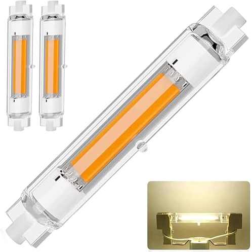 R7S LED 118mm Dimmbar 30W Lampen, R7S LED 118mm Glühbirne Ersatz für 300W Halogenlamp, Naturweiß 4000K 3000LM, Kein Flackern, 360°Abstrahlwinkel LED Stab, LED Leuchtmittel, 2er Pack