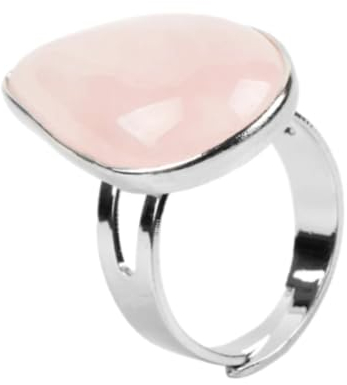 Tesselite Steinring – Naturstein-Wassertropfen-Ringe für Damen und Herren, Fingerring, lila, rosa Quarz, Tigerauge, Hochzeitsschmuck, passt zu jeder Fingergröße, Rosenquarz, Einheitsgröße
