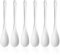 6 Pieces Ceramic White Spoon, Ceramic Spoon, Jam Spoon, Mini Dessert Spoon, Teaspoon, Tableware Set Suitable for Restaurants, Dessert Shops and Cafes (13 * 2.5cm)