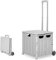 The Fellie 45L Foldable Shopping Trolley with Lid, Boot Cart with Wheels & Telescopic Aluminium Handle, 30KG Capacity Portable Collapsible Utility Trolley Box for Shopping Storage Travel, Grey