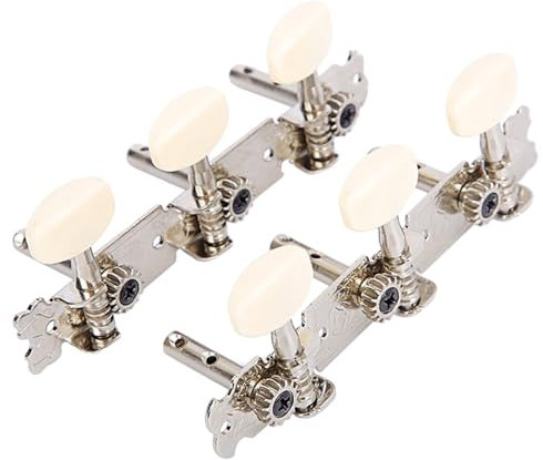 1 jeu de chevilles d'accordage acoustiques pour guitares acoustiques, ukulélés, guitares classiques (blanc)