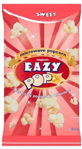 Eazypop Microwave Popcorn Magicorn 85G | Suitable for vegetarians | (Pack of 16, Sweet Flavour)