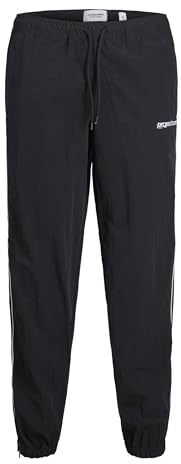 JACK & JONES Jpstkarl Union Piping Track Pant | Loose Fit, Gedruckt, Lang, Training, Bei max. 40°C im schongang waschen