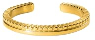 Purelei® Malihini Coin Ring Adjustable – Filigraner, größenverstellbarer Ring in Gold, Silber und Roségold – Orientalisch inspiriertes Design – Größen S/M und M/L – Edelstahl (M/L, Gold)
