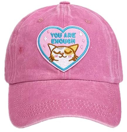 LANLYLGQ Baseball Cap Snapback Baseballkappe Unisex Herren Damen Vintage Stickerei UV Schutz Docker Cap Sonnenhut (Baumwolle, Rosa 2)