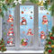 CRASPIRE 8 Stil Weihnachts Pinguin Fensteraufkleber Wintergeschenke Weihnachtsbaum Roter Schal Glöckchen Dekorative Kugel PVC Selbstklebend Glasfensteraufkleber Aufkleber Für Schlafzimmer Schaufenster