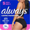 Always - Culotte Menstruelle Bikini Lavable, S, 38-40, 1 Sous-vêtement Menstruel, Noir, Flux Moyen, Réutilisable Jusqu’à 100 Lavages, Jusqu’à 12h De Protection, Confort Toute la Journée