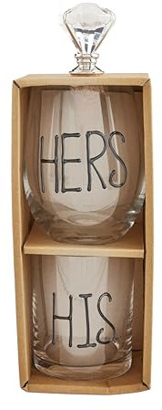 Mud Pie Juego de vasos de 16 onzas, tapón de 4 1/4 pulgadas, transparente