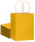 Gcardist Große 16Pcs Gelbe Kraftpapier Taschen mit Griffen 33x26x13cm Geschenkpapier Taschen Solid Color Taschen (13x10x5Inch, Große Größe)