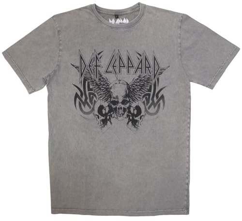 Def Leppard Tribal Skull Limited Edition 999 Only Premium Wash T Shirt