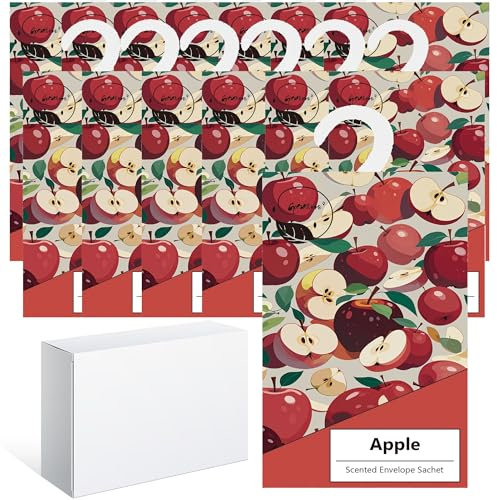 14pcs Wäscheduft Schrank Duftsäckchen Kleiderschrank Dufterfrischer, Duftbeutel Kleiderschrank Duft Hanging Beutel, Schrankdeo Natürlichen Geruch Sachet, Duftsachet, Schrankduft Frische (14Apfel)