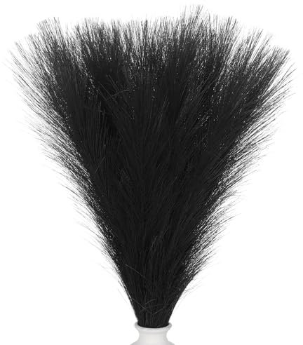 PATIKIL 17.7in Pampas Grass Decor, 30pcs Artificial Pampas Grass Bulk Fluffy Faux Pampas Grass Small Dried, Black