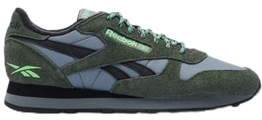 Reebok Mixte Classic Leather Fashion-Sneakers, Dark Fog Black Grit Green, 42 EU