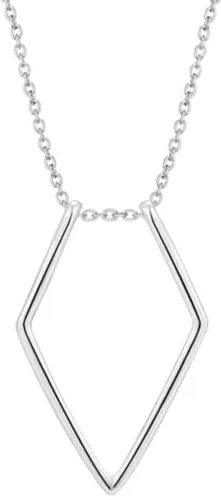 Rhombus Ring Holder Necklace Ring Keeper Silver For Women|Birthday|Gift-Silver