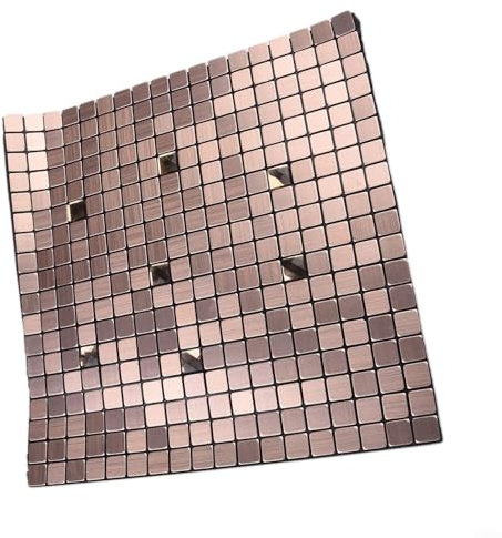 Chic Mosaic Backsplash Sticker for Kitchens, Water Resistant and Easy to Clean (Rose Gold)