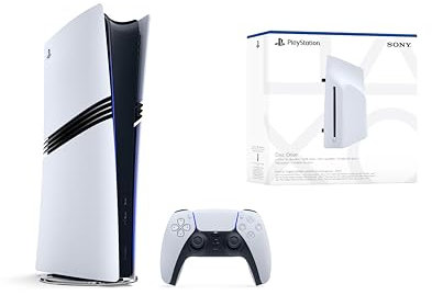 Playstation Sony, 5 Pro, PS5 avec 1 Manette Sans Fil DualSense + Lecteur de Disque Blu-Ray Ultra HD 4K