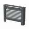 RADIANT LIVING® Horizontal Slats Pattern Radiator Cover Modern Anthracite Grey Painted MDF Living Room Cabinet for Radiators, Medium (H: 81.5 / W: 112 / D: 19cm)