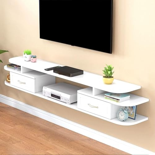 Generisch GroßEr Lowboard Hängend for Wohnzimmer, Modernes Wandregal mit Stauraum, Fernsehtisch for Wand-Media-Konsole, Router, DVD