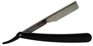 Professional Straight Razor Turkish Barber Style Black, White, Red, Blue and Yellow (5 Colours) by NM Beauty (Black)
