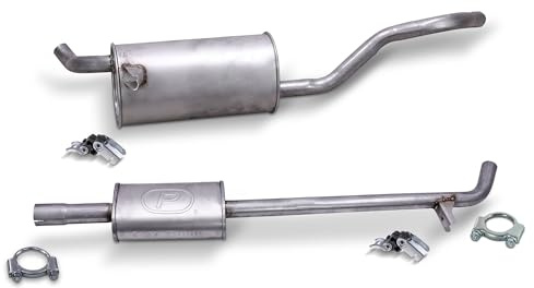 ATEC Germany Schalldämpfer Set inkl. Endschalldämpfer + Mittelschalldämpfer +