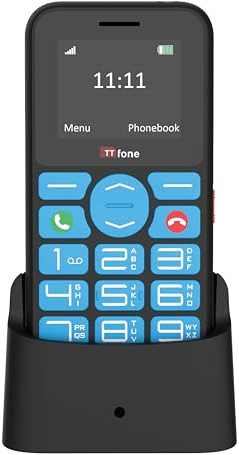 TTfone TT190 Big Button Basic Senior Unlocked Emergency Mobile Phone - Simple Cheapest Phone - GiffGaff with Dock Charger