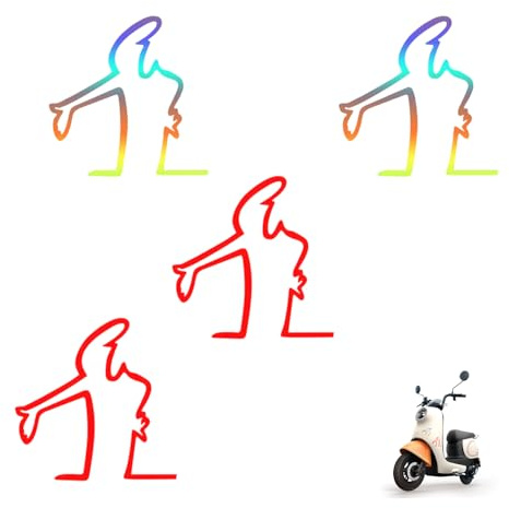 4 Stück Lustige Autoaufkleber,La Linea Aufkleber,Reflektierende Autoaufkleber,Lustig Sticker,Kratzeraufkleber für Auto Lack,Heckscheibenaufkleber,Lustige Aufkleber Lackkratzer,Stick Wütender Mann