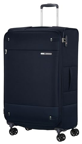 Samsonite Base Boost Facelift – Softside-Koffer 78 cm, groß, aufgegebenes Gepäck, TSA-Schloss, leicht und erweiterbar, 105/112,5 l, Blau (Dark Navy)