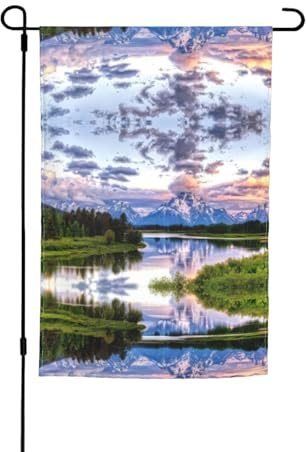 Drapeaux de pavillon du parc national Grand Teton avec motifs, adaptés pour la décoration de jardin, de balcon et de terrasse.