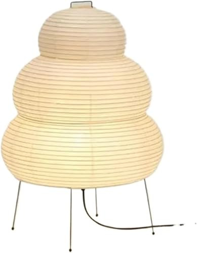 Tripod Floor Lamp - Rice Paper Shade for Living Room, Bedroom, Dining Room, Study, and Loft Decor