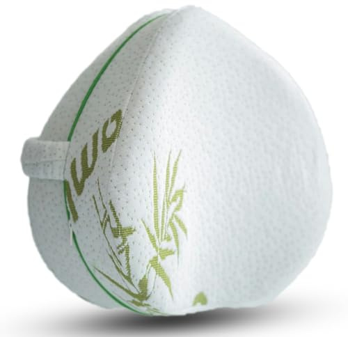 YORKSHIRE HOMEWARE Bamboo Memory Foam Leg Pillow | Breathable Knee Pillow for Sleeping on Side | Contour Wedge Pillow Relieve Back, Knee, Hip & Sciatica Discomfort Support Pillows Bamboo Zip Cover