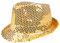 Boland - Pailletten Hut, Unisex, Disco Outfit, Accessoire, Karneval, Kostüm, Themenparty, Mottoparty, Gold