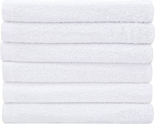 Baby Terry Towelling Cloth Nappies Flat Diapers Washable Nappies| Baby Face Hand Cloths Bath Flannel Wash Towel Wipe Feeding | Soft 100% Cotton 60x60cms Nappy (Pack of 6, White)