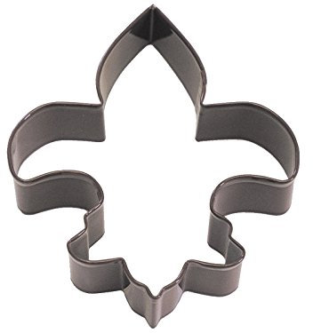 R&M Fleur de Lis Ausstechform, 11,4 cm, Braun mit farbigem, strapazierfähigem Polyresin-Finish