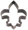 R&M Fleur de Lis Ausstechform, 11,4 cm, Braun mit farbigem, strapazierfähigem Polyresin-Finish