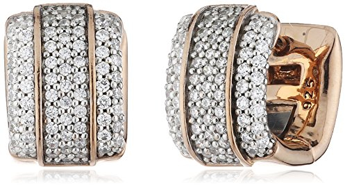 Esprit Collection Damen-Creolen Algea glam 925 Silber Zirkonia weiß Brillantschliff